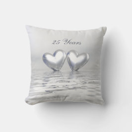 Silver Anniversary Hearts Kissen