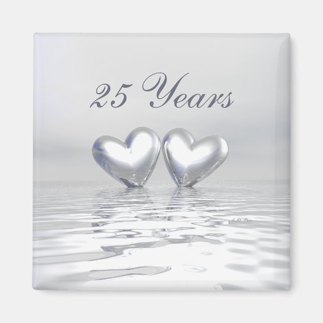Silver Anniversary Hearts Magnet (Vorne)
