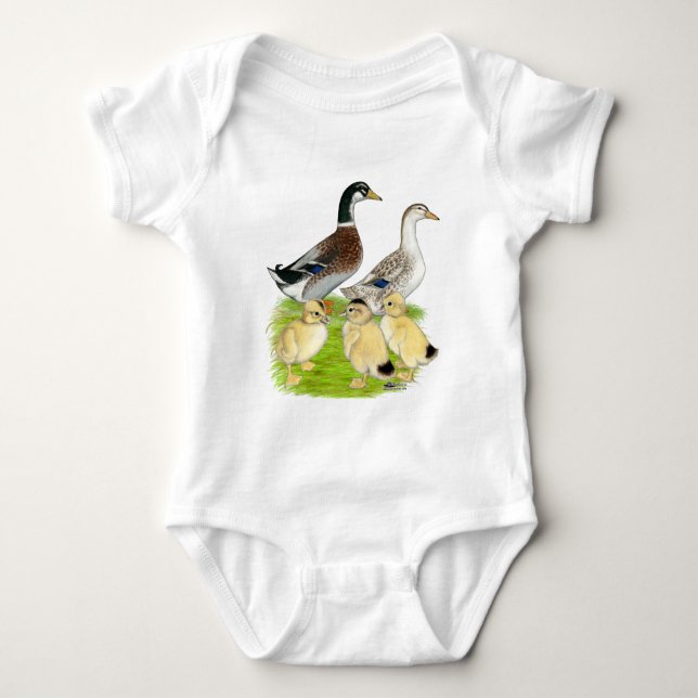 Silver Appleyard Family Baby Strampler (Vorderseite)