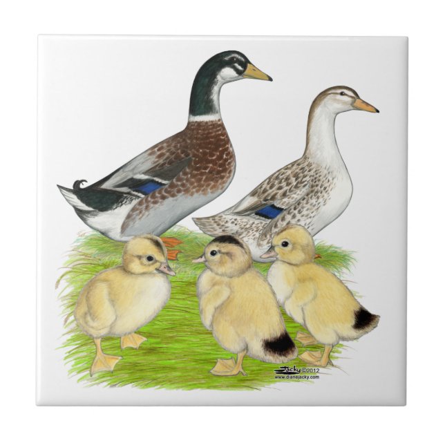 Silver Appleyard Family Fliese (Vorderseite)