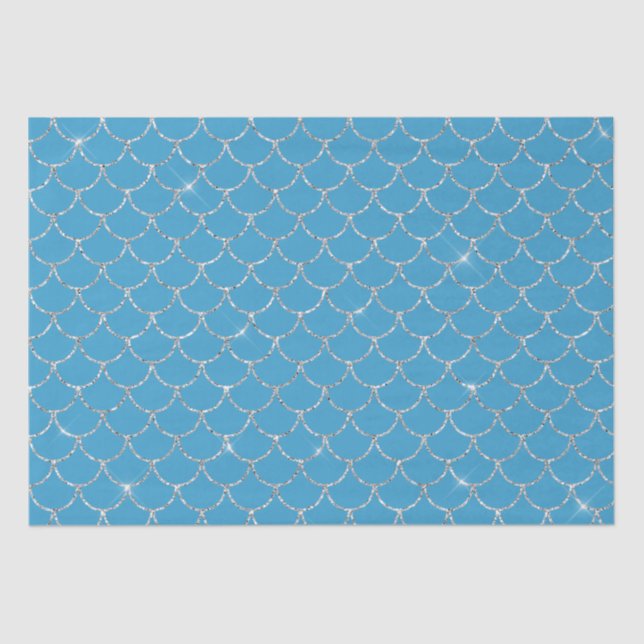 Silver Aqua Mermaid Seidenpapier (Vorderseite)