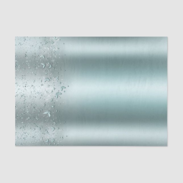 Silver Aquamarin Aqua Flutter Schmetterling Sweet  Seidenpapier (Vorderseite)