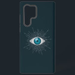Silver & Aquamarin Blue Mystic Aqua Evil Eye Nazar Samsung Galaxy Hülle<br><div class="desc">Ein bösartiger Schein, der dem Unbewussten gegeben wird. Ein hübscher aquablau-Augapfel, silber-stilisierte Wimpern mit Himmelssonne, Mond & Stern, Dreieck & Kreisformen auf aquamarinem blauen Hintergrund. Ein Talisman für die abergläubischen und gläubigen apotropischen Zauberer. Das schlechte Augenmotiv, ein übernatürlicher Mythos. Ein unglücklicher Blick, der in vielen Kulturen und unter vielen Namen...</div>