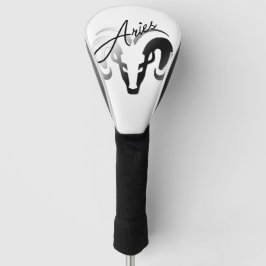 Silver Aries the Ram Zodiac Golf Headcover