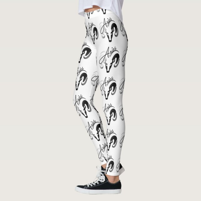 Silver Aries the Ram Zodiac Leggings (Links)