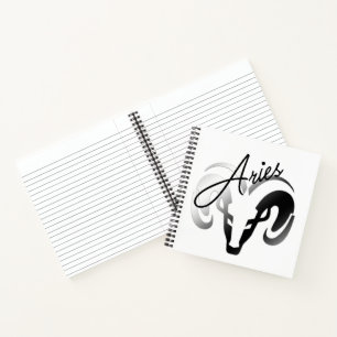 Silver Aries the Ram Zodiac Notizbuch