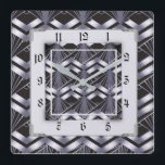 Silver Art Deco Quadratische Wanduhr<br><div class="desc">Großartiges Uhrendesign. Du wirst es wie andere Liebe bekommen. Sie können dieses Design auch für andere Produkte verwenden,  die Sie mögen,  oder Ihren Text anpassen und hinzufügen. Folgen Sie mir für mehr. Vielen Dank. Ich wünsche Ihnen einen schönen Tag.</div>