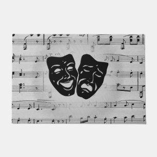Silver Art Unites Theatermasken Fußmatte