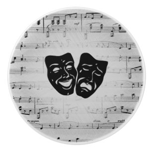 Silver Art Unites Theatermasken Keramikknauf