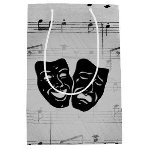 Silver Art Unites Theatermasken Mittlere Geschenktüte
