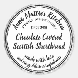Silver Artisan Handmade Gourmet Food Label Runder Aufkleber