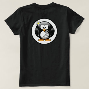 Silver Awareness Ribbon Penguin T-Shirt