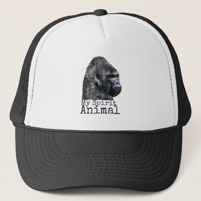 Silver Back Gorilla Spirit Animal Truckerkappe (Vorderseite)