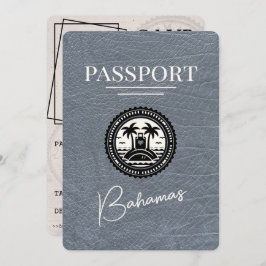 Silver Bahamas Passport Save the Date
