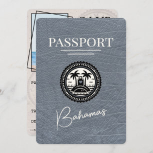 Silver Bahamas Passport Save the Date