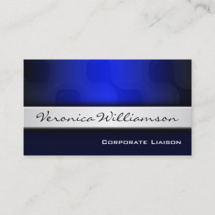 Silver Band Moderne Beruflich Blue Business Card Visitenkarte