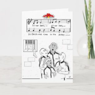 "Silver Bars" Weihnachtsgrußkarte & Umschlag Feiertagskarte