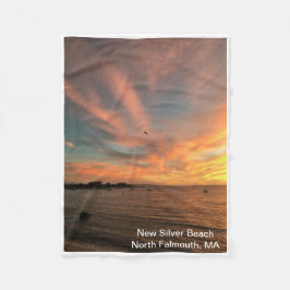 Silver Beach Fleece Blanket, 30" x 40"
