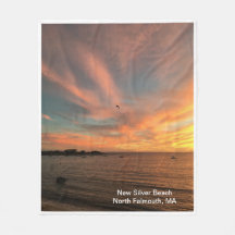Silver Beach Fleece Blanket, 50" x 60"