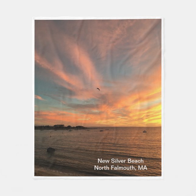 Silver Beach Fleece Blanket, 50" x 60" (Vorderseite)