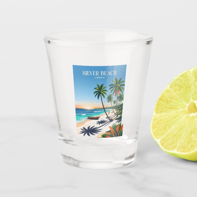 Silver Beach Liberia Schnapsglas (Vorderseite)