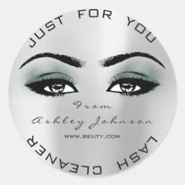 Silver Beauty Glitzer Aquamarin Lash Makeuaner Cle Runder Aufkleber