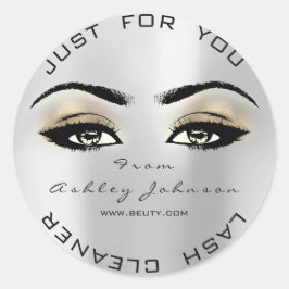 Silver Beauty Glitzer Gold Lash Makeuaner Runder Aufkleber
