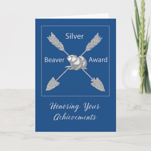 Silver Beaver Award Herzlichen Glückwunsch Arrow B Karte (Vorderseite)