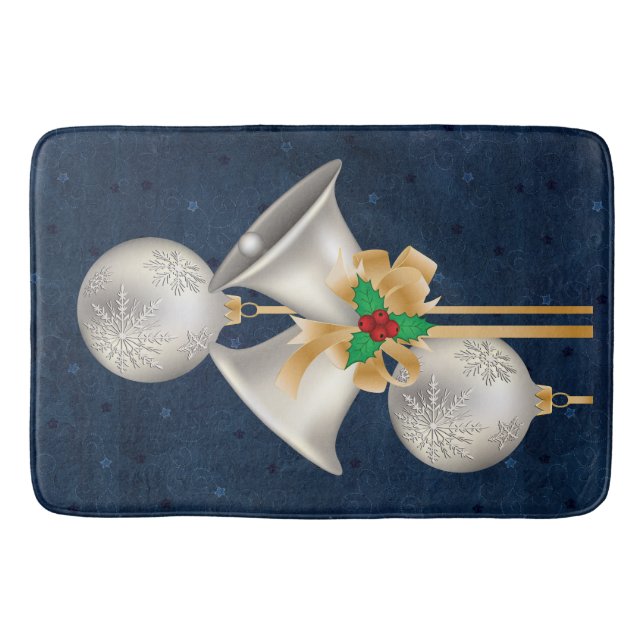 Silver Bells Christmas Bathmat Badematte (Vorderseite)