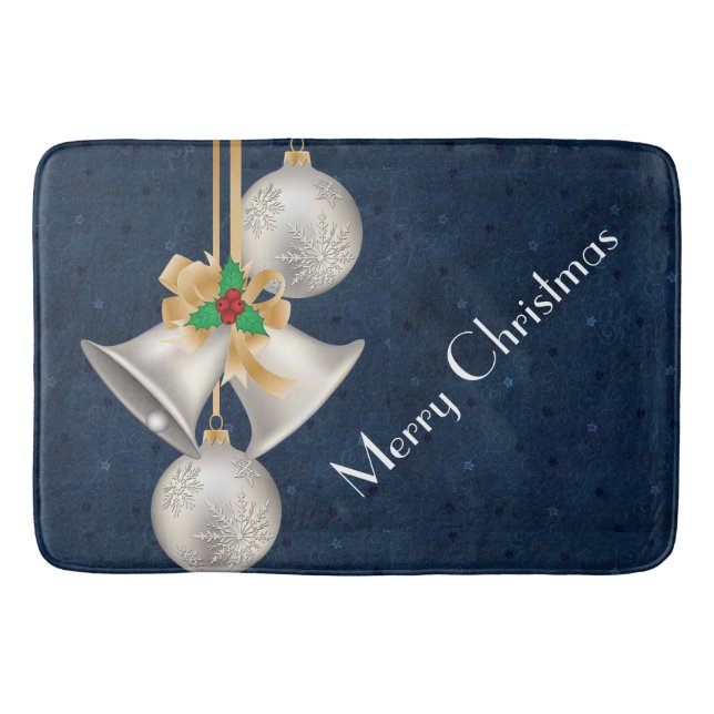 Silver Bells Christmas Bathmat Badematte (Vorderseite)