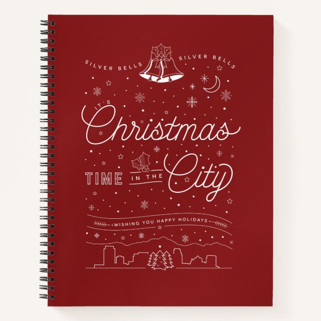 Silver Bells Christmas Sketchbook Blank Notizbuch (Vorderseite)
