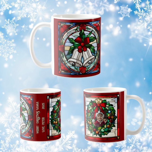 Silver Bells Rotes Ribbon Imitate gestanzt Glas Kaffeetasse (Von Creator hochgeladen)