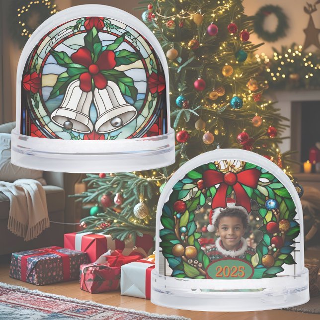 Silver Bells Rotes Ribbon Imitate gestanzt Glas Schneekugeln (Von Creator hochgeladen)