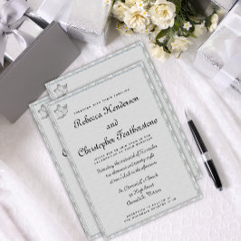 Silver Bells Symphony: Elegante Hochzeit Einladung