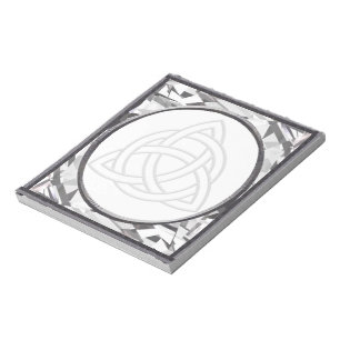 Silver Bevel Triquetra Notizblock