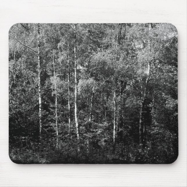 Silver Birch B&W Mousepad (Vorne)