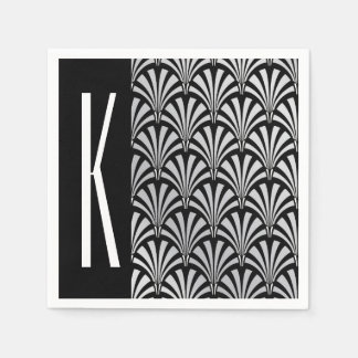 Silver & Black Art Deco Serviette