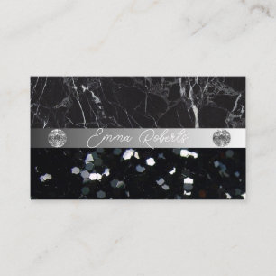 Silver Black Diamond Coach Business Card Visitenkarte
