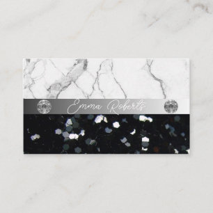 Silver Black Diamond Coach Business Card Visitenkarte