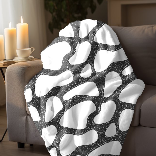 Silver Black Kuw Print Fleecedecke (Von Creator hochgeladen)