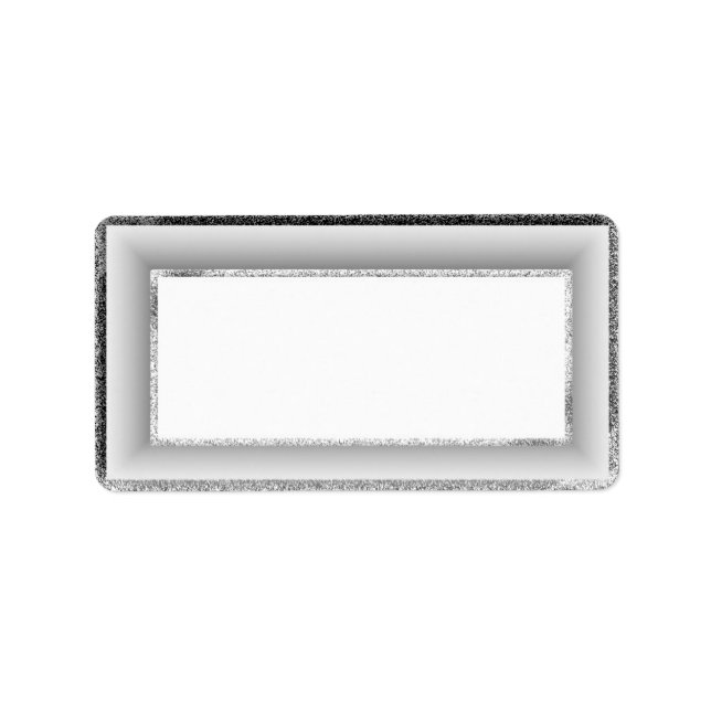Silver Blank Address Labels Adressaufkleber (Vorne)