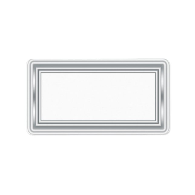 Silver Blank Address Labels Adressaufkleber (Vorne)