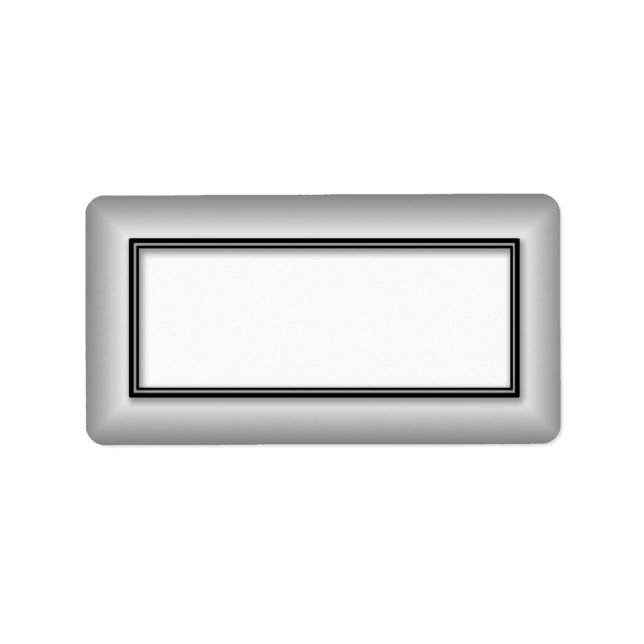 Silver Blank Address Labels Adressaufkleber (Vorne)