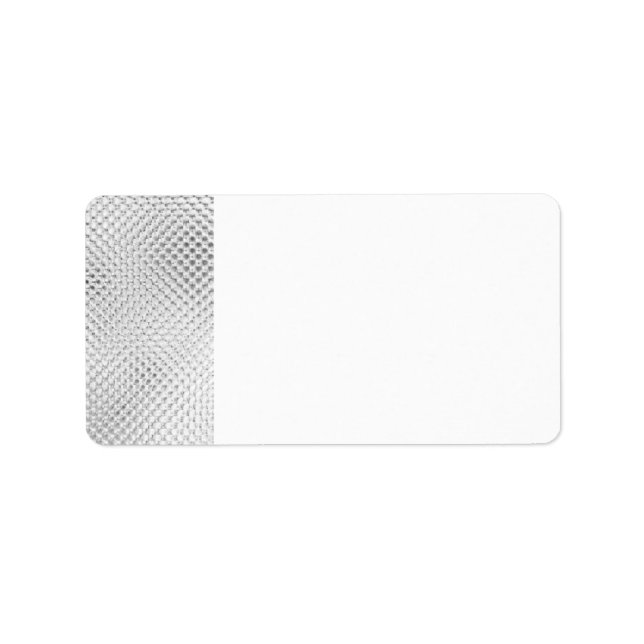 Silver Bling Blank Address Labels Adressaufkleber (Vorne)