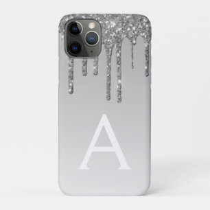 Silver Bling Luxury Sparkle Glitzer Monogram Case-Mate iPhone Hülle