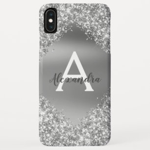 Silver Bling Luxury Sparkle Glitzer Monogram Case-Mate iPhone Hülle