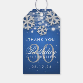 Silver Blue 30. Geburtstag Danke Winter Geschenkanhänger