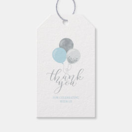 Silver & Blue Balloons | Party Vielen Dank für Ihr Geschenkanhänger