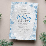 Silver Blue Snowflake Corporate Holiday Party Einladung<br><div class="desc">Feiern Sie Ihre Business-Urlaubsparty stilvoll mit diesem eleganten,  silber-blauen Schneeflockendesign. Verwenden Sie die Online-Vorlagenfelder,  um sich noch heute zu personalisieren!</div>
