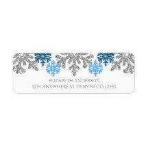 Silver Blue Snowflakes Winterhochzeit
